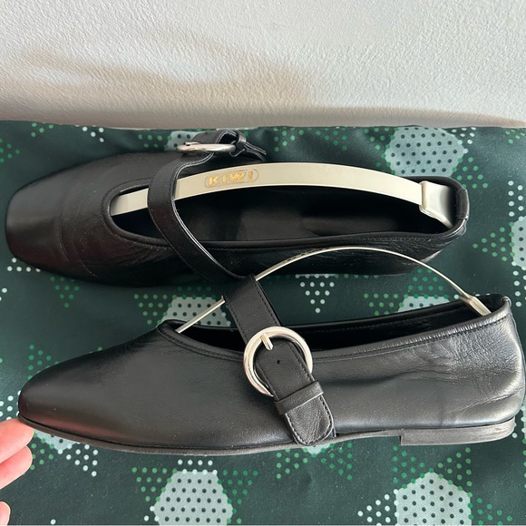 Maguire Aveiro Maryjane Ballerina Black Leather Shoes - Picture 4 of 16